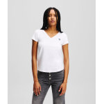 Γυναικείο T-Shirt Karl Lagerfeld Slim V Neck Tee White A2W17097-100 - Image 2