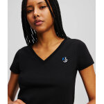 Γυναικείο T-Shirt Karl Lagerfeld Slim V Neck Tee BLACK A2W17097-999 - Image 2