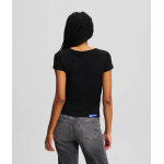 Γυναικείο T-Shirt Karl Lagerfeld Slim V Neck Tee BLACK A2W17097-999 - Image 3