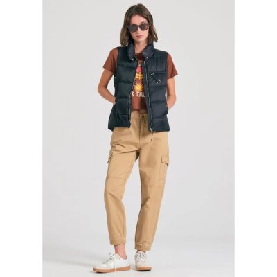 Γυναικείο αμάνικο καπιτονέ μπουφάν FUNKY BUDDHA FBL011-100-01