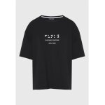 ΓΥΝΑΙΚΕΙΟ Loose fit t-shirt με ανάγλυφο τύπωμα στην πλάτη ΜΑΥΡΟ FUNKY BUDDHA FBL011-126-04