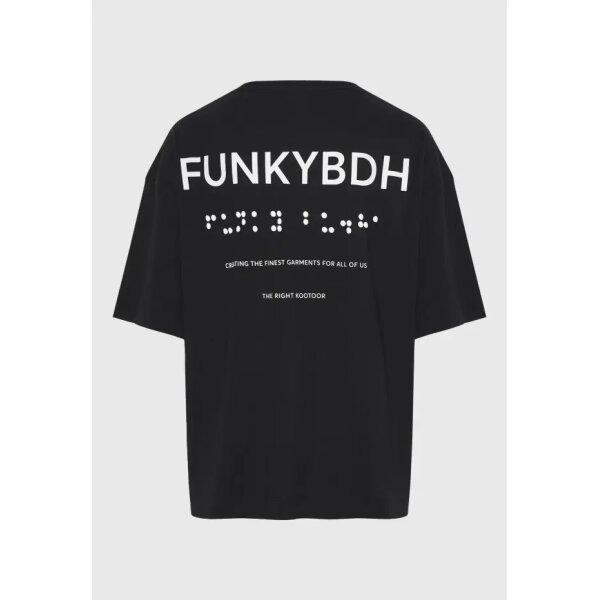 ΓΥΝΑΙΚΕΙΟ Loose fit t-shirt με ανάγλυφο τύπωμα στην πλάτη  ΜΑΥΡΟ FUNKY BUDDHA FBL011-126-04 - Image 2