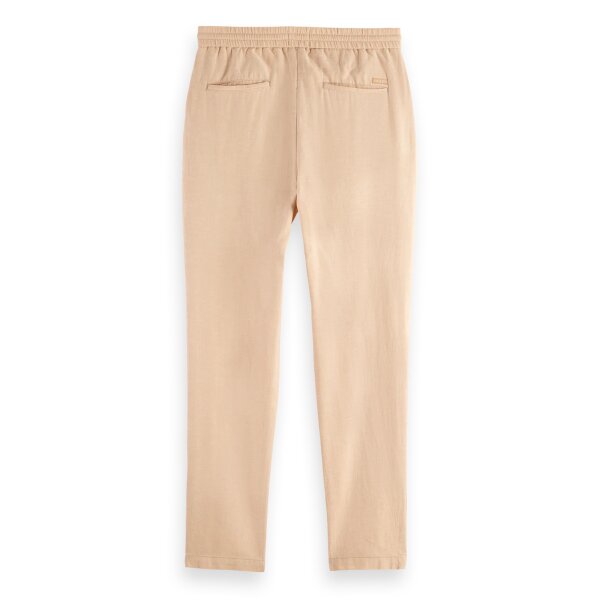 Hires_PNG-179979_7652_BCK Ανδρικό παντελόνι λινό Seasonal core - Warren cotton-linen SCOTCH&SODA 179979 μπεζ - Image 2