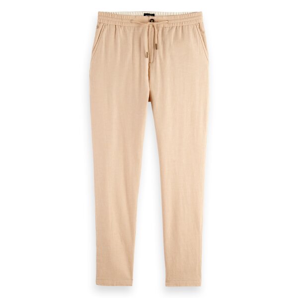 Hires_PNG-179979_7652_FNT Ανδρικό παντελόνι λινό Seasonal core - Warren cotton-linen SCOTCH&SODA 179979 μπεζ - Image 3