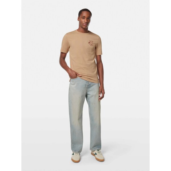 Hires_PNG-180047_230_MDL_FNT Ανδρική μπλούζα κοντό μανίκι Regular fit left chest logo 180047 μπεζ - Image 2