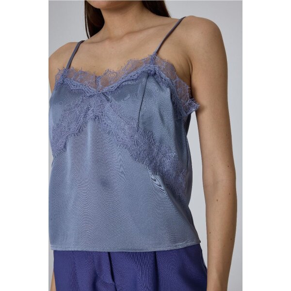 Αμάνικο Σατέν Τοπ με Δαντέλα MONROE MML25-01-01-005_CIEL - Image 2