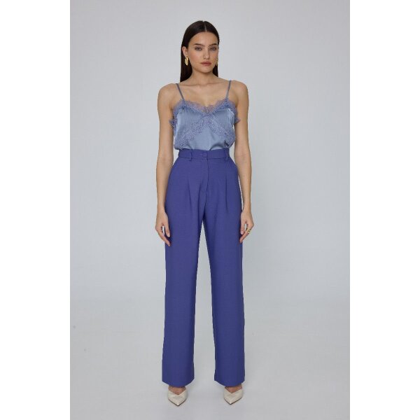 Αμάνικο Σατέν Τοπ με Δαντέλα MONROE MML25-01-01-005_CIEL - Image 3