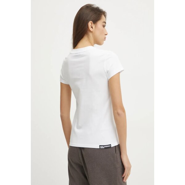 Γυναικείο T-Shirt SLIM-FIT Karl Lagerfeld  WHITE A1W17004-100 - Image 2