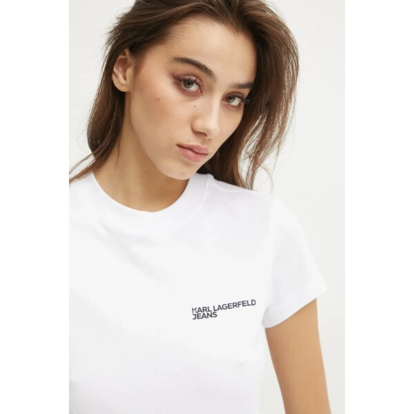 Γυναικείο T-Shirt SLIM-FIT Karl Lagerfeld  WHITE A1W17004-100 - Image 3