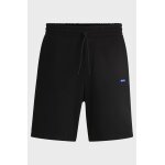 Ανδρική βερμούδα Drawstring shorts in cotton terry with blue logo label 50522364 μαύρη - Image 4