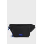 Ανδρικό τσαντάκι HUGO BLUE Zip-up belt bag with embroidered logo patch μαύρο