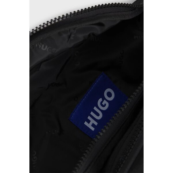 hbeu50529435_001_240 Ανδρικό τσαντάκι HUGO BLUE Zip-up belt bag with embroidered logo patch μαύρο - Image 2