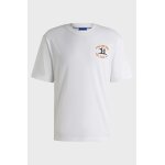 Ανδρική μπλούζα Cotton-jersey T-shirt with surf artwork HUGO 50536126 λευκή - Image 3