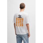 Ανδρική μπλούζα Cotton-jersey T-shirt with surf artwork HUGO 50536126 λευκή - Image 2