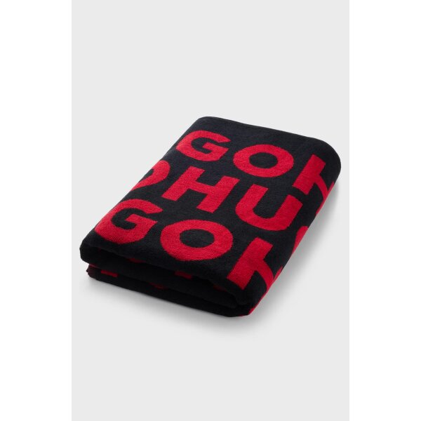 hbeu50539992_002_200 Ανδρική πετσέτα HUGO Cotton-terry beach towel with logo pattern 50539992 κόκκινη - Image 1