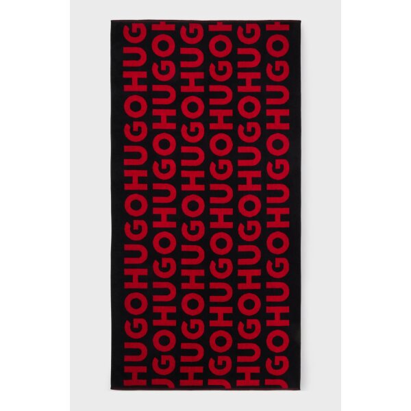 Ανδρική πετσέτα HUGO Cotton-terry beach towel with logo pattern 50539992 κόκκινη - Image 3