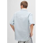 Ανδρικό πουκάμισο HUGO BLUE waffle-structured cotton blend 50540316 γαλάζιο - Image 2