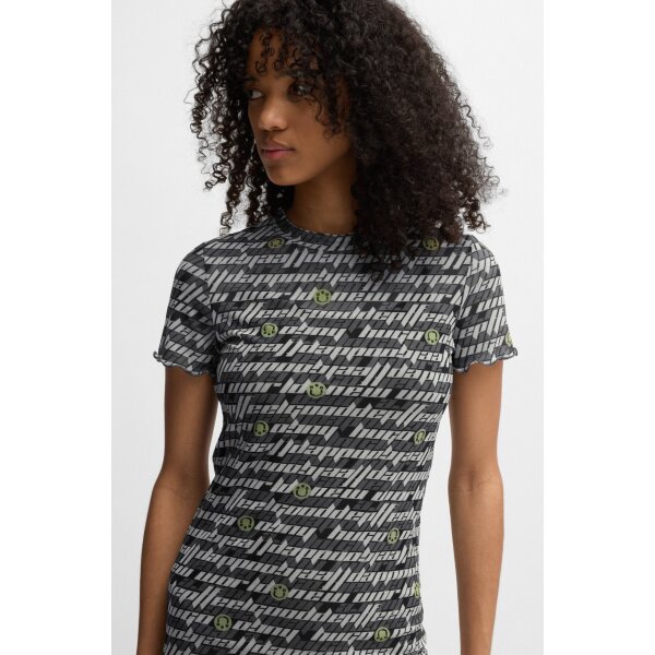 hbna50537176_989_340 Γυναικέιο Φόρεμα Stretch-mesh bodycon  with digital print HUGO 50537176 - Image 4