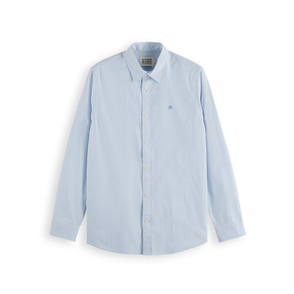 hires_png-179187-5233-fnt_qiwvfigsvfcrazwh Ανδρικό πουκάμισο Core - Oxford Stripe SCOTCH&SODA 179187 ριγέ μπλε - Image 2
