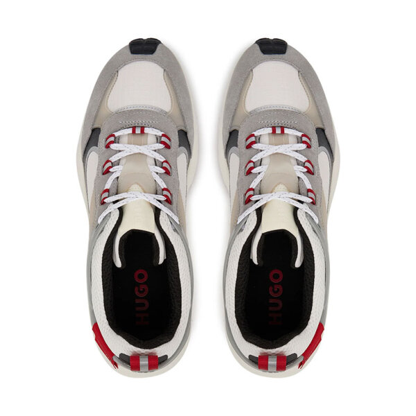 hugo-sneakersy-50541703-szary-0000304957215-4-2 Ανδρικό παπούτσι Running trainers with suede and mesh HUGO 50541703 γκρι - Image 2