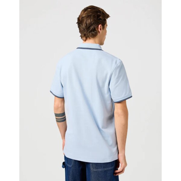 112362830_D1_600x Ανδρικό polo κοντό μανίκι WRAGLER 112362830 γαλάζιο - Image 4