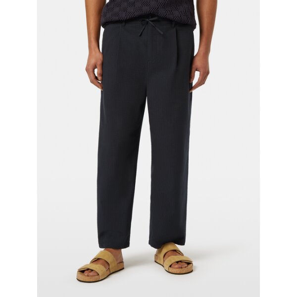 Ανδρικό παντελόνι pleated relaxed straight 179986 μαύρο - Image 1