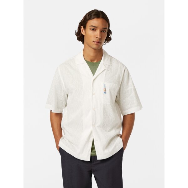 180033_101_MDL_CRP Ανδρικό πουκάμισο κοντό μανίκι embroidered SCOTCH& SODA 180033 λευκό - Image 1