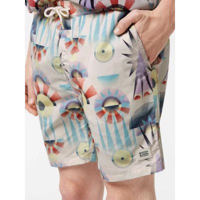 Ανδρικό μαγιό Printed mid-length SCOTCH & SODA 180380 λευκό