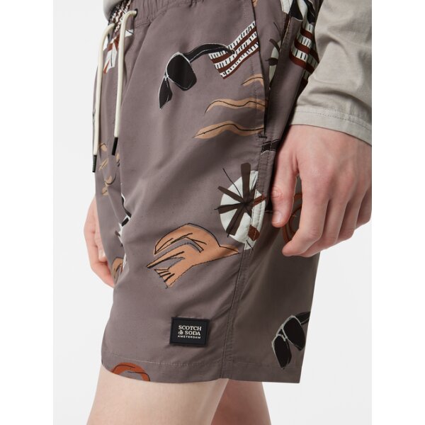 Ανδρικό μαγιό Printed mid-length SCOTCH & SODA 180380 μωβ - Image 3