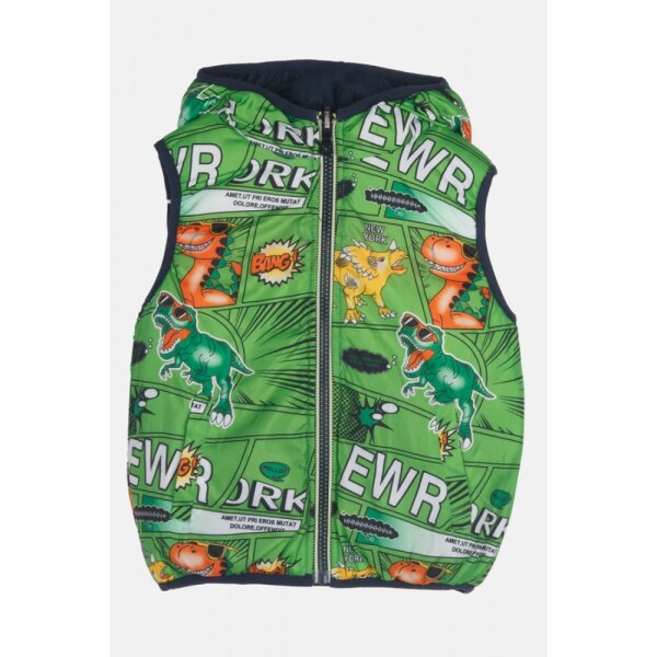 Παιδικό Μπουφάν αμάνικο μπλε διπλής όψεως αγόρι Joyce 2544310 - Image 2