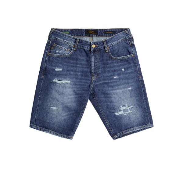 Ανδρική βερμούδα τζιν paolo με φθορές Classic Fit STAFF GALLERY 5-890.119.S2.053 μπλε - Image 6
