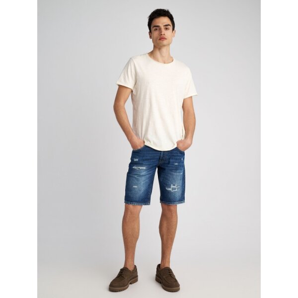 Ανδρική βερμούδα τζιν paolo με φθορές Classic Fit STAFF GALLERY 5-890.119.S2.053 μπλε - Image 3