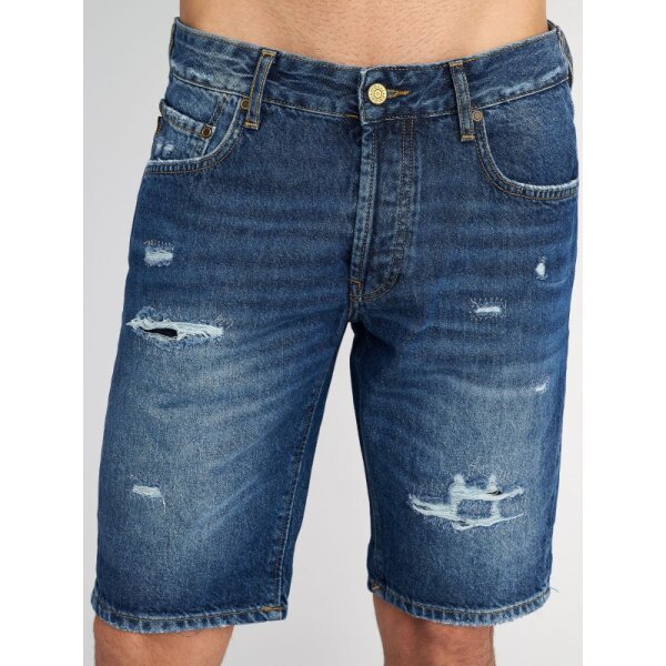 Ανδρική βερμούδα τζιν paolo με φθορές Classic Fit STAFF GALLERY 5-890.119.S2.053 μπλε - Image 2