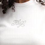 ΓΥΝΑΙΚΕΙΑ ΜΠΛΟΥΖΑ DOME RHINESTONE LOGO CROP T-SHIRT WOMEN HUGO 50537247-100 - Image 4