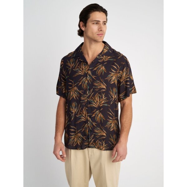 61-216.053.Ν0000-600x800 Ανδρικό πουκάμισο κοντό μανίκι Troy Short Sleeve STAFF GALLERY  61-216.053 μαύρο - Image 1