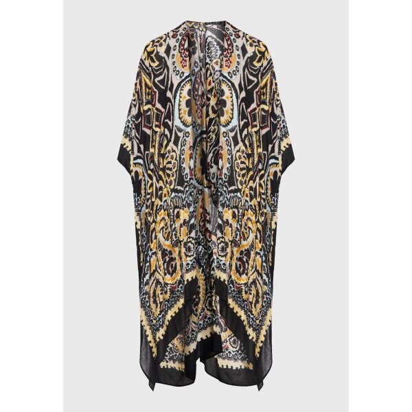 FBL011-102-10_BLACK_6 Γυναικείο κιμονό με τύπωμα σε ethnic look  FUNKY BUDDHA  FBL011-102-10 - Image 1