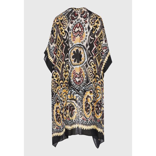 FBL011-102-10_BLACK_7 Γυναικείο κιμονό με τύπωμα σε ethnic look  FUNKY BUDDHA  FBL011-102-10 - Image 2
