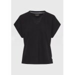 Γυναικείο linen blend μονόχρωμο t-shirt FUNKY BUDDHA FBL011-110-04-BLACK