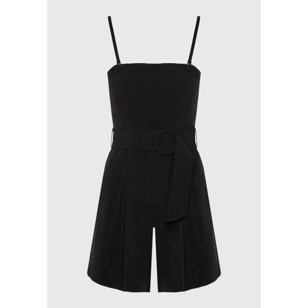 FBL011-111-12_BLACK_6 ΓΥΝΑΙΚΕΙΑ Lyocell blend ολόσωμη φόρμα σορτς με ζώνη ΜΑΥΡΟ FUNKY BUDDHA  FBL011-111-12 - Image 7