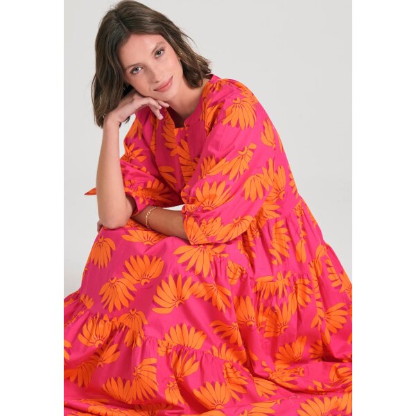 FBL011-119-13_BUBBLEGUM_2 - Αντιγραφή ΓΥΝΑΙΚΕΙΟ Loose fit μίντι φόρεμα με exotic τύπωμα FUNKY BUDDHA  FBL011-119-13 - Image 2