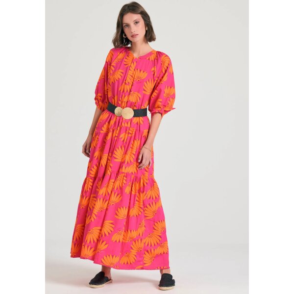 FBL011-119-13_BUBBLEGUM_3 - Αντιγραφή ΓΥΝΑΙΚΕΙΟ Loose fit μίντι φόρεμα με exotic τύπωμα FUNKY BUDDHA  FBL011-119-13 - Image 3