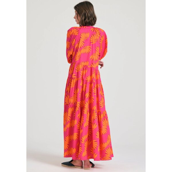 FBL011-119-13_BUBBLEGUM_5 ΓΥΝΑΙΚΕΙΟ Loose fit μίντι φόρεμα με exotic τύπωμα FUNKY BUDDHA  FBL011-119-13 - Image 5