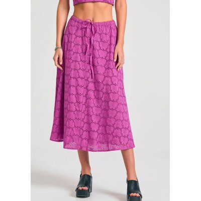 ΓΥΝΑΙΚΕΙΑ Μίντι embroidery φούστα σε γραμμή Άλφα FUNKY BUDDHA FBL011-119-14