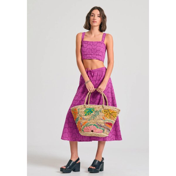 ΓΥΝΑΙΚΕΙΑ Μίντι embroidery φούστα σε γραμμή Άλφα FUNKY BUDDHA  FBL011-119-14 - Image 2