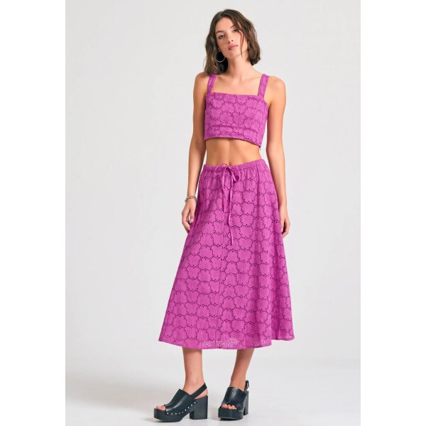 ΓΥΝΑΙΚΕΙΑ Μίντι embroidery φούστα σε γραμμή Άλφα FUNKY BUDDHA  FBL011-119-14 - Image 3