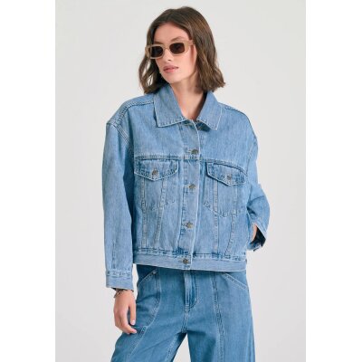 ΓΥΝΑΙΚΕΙΟ Oversized γυναικείο τζιν μπουφάν FUNKY BUDDHA FBL011-161-01