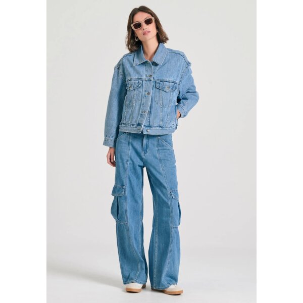 FBL011-161-01_LT_BLUE_4 ΓΥΝΑΙΚΕΙΟ Oversized γυναικείο τζιν μπουφάν FUNKY BUDDHA  FBL011-161-01 - Image 4