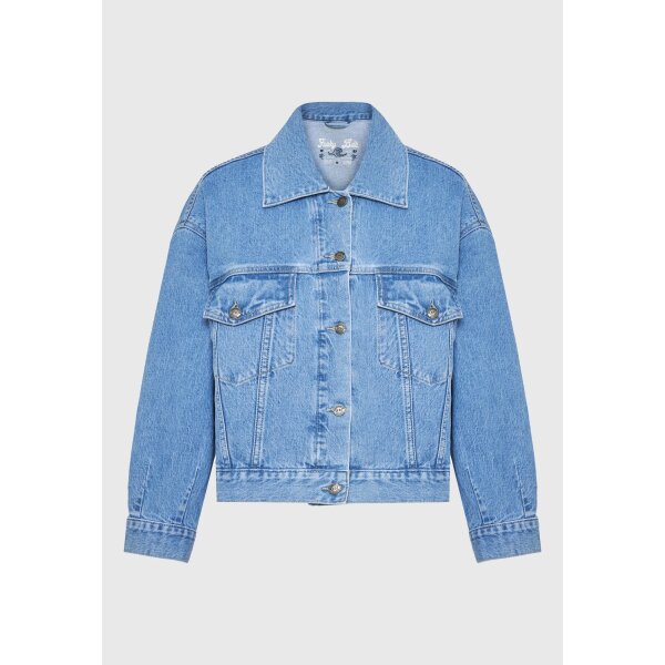 FBL011-161-01_LT_BLUE_6 ΓΥΝΑΙΚΕΙΟ Oversized γυναικείο τζιν μπουφάν FUNKY BUDDHA  FBL011-161-01 - Image 6