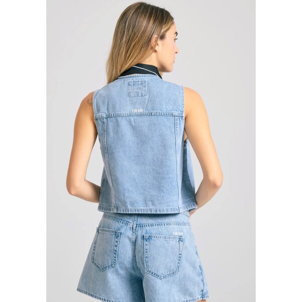 FBL011-162-01_LT_BLUE_5 Γυναικείο τζιν γιλέκο FUNKY BUDDHA  FBL011-162-01 - Image 5