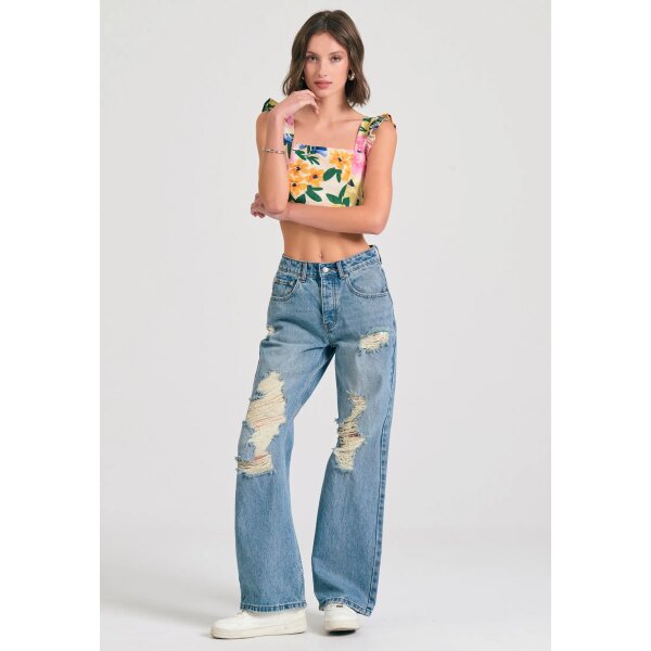 FBL011-165-02_MD_BLUE_3 Γυναικείο loose fit τζιν παντελόνι με σκισίματα FUNKY BUDDHA  FBL011-165-02 - Image 1